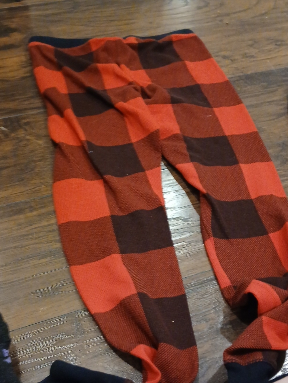 Old Navy Red and Brown Plaid Kids Leggings